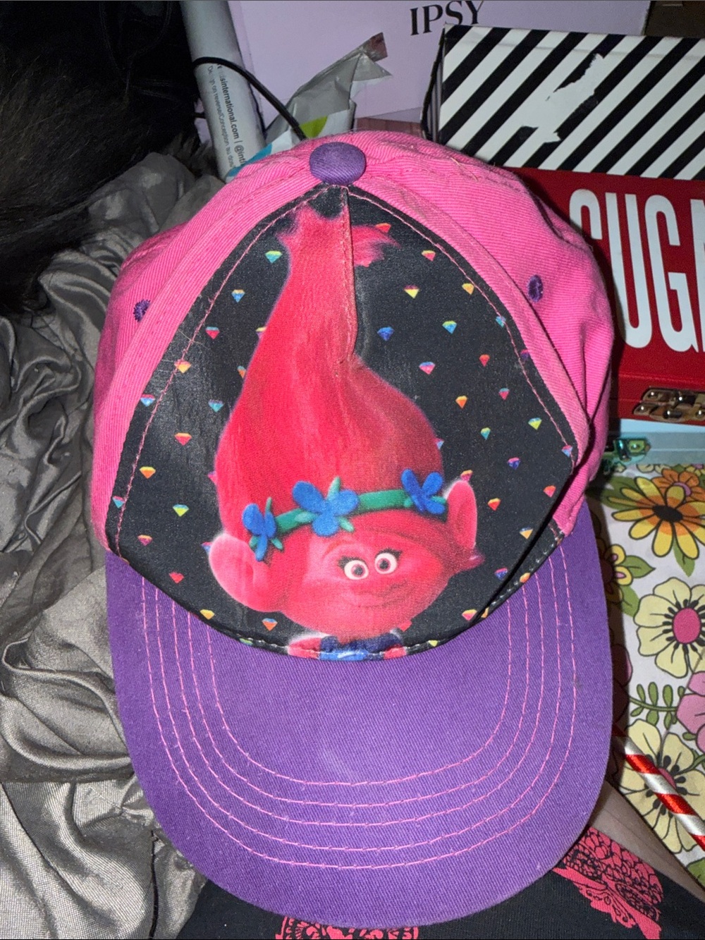 Trolls Pink/Purple Girls Adjustable Hat!!